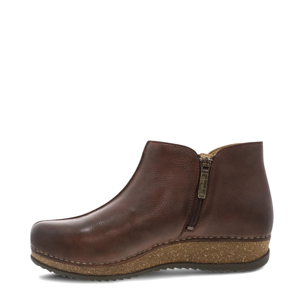 Dansko Women's Makara Side Zip Smooth Leather Boot in Brown