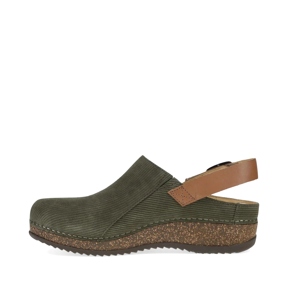 Side (left) view of Dansko Merrin Sling Back Clog for women.