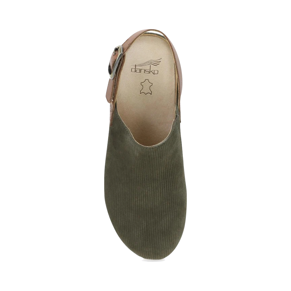 Top-down view of Dansko Merrin Sling Back Clog for women.