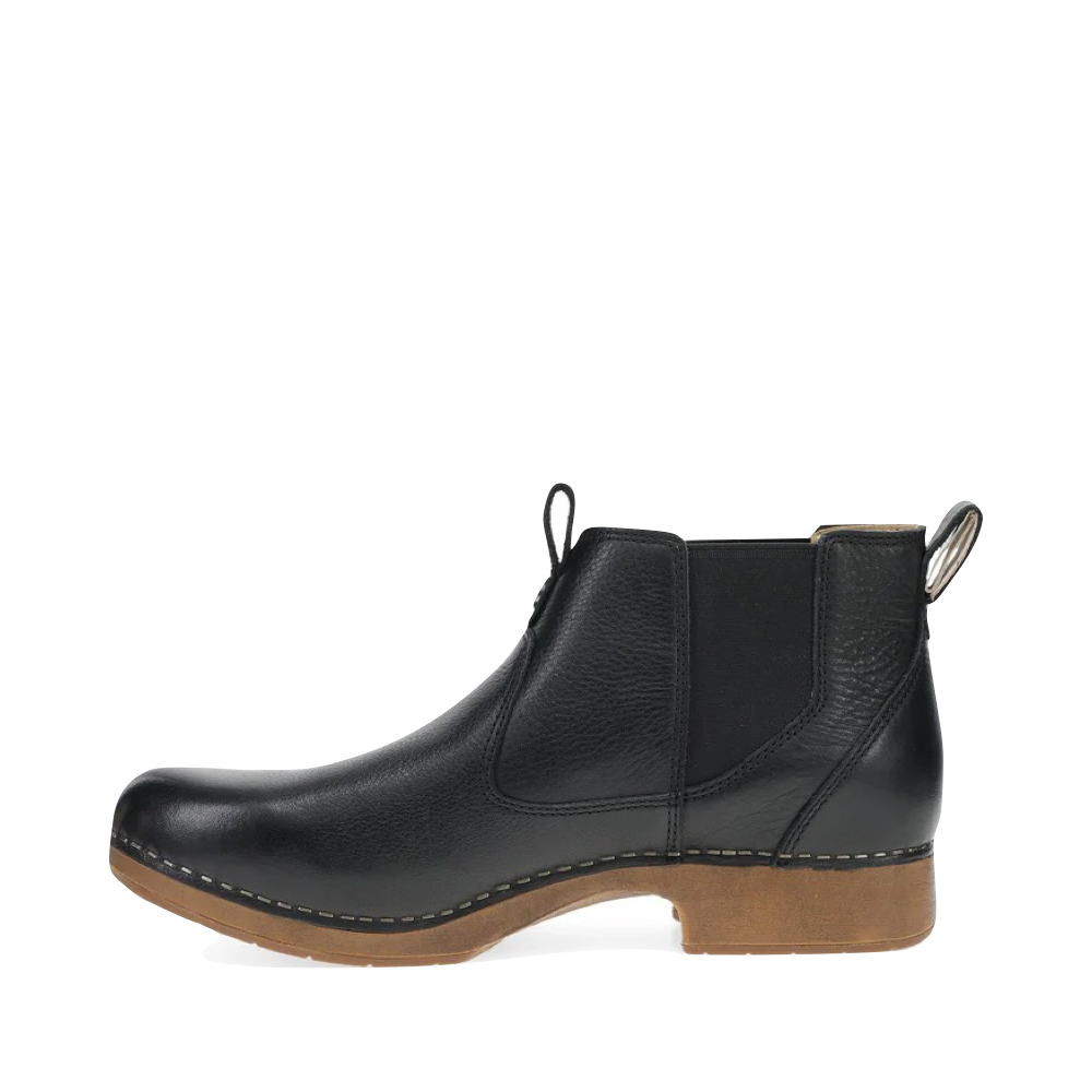 Side (left) view of Dansko Michele Pull On Leather Boot for women.