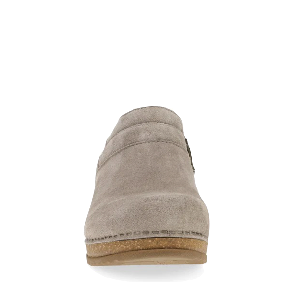 Front view of Dansko Muriel Side Zip Suede Shootie for women.