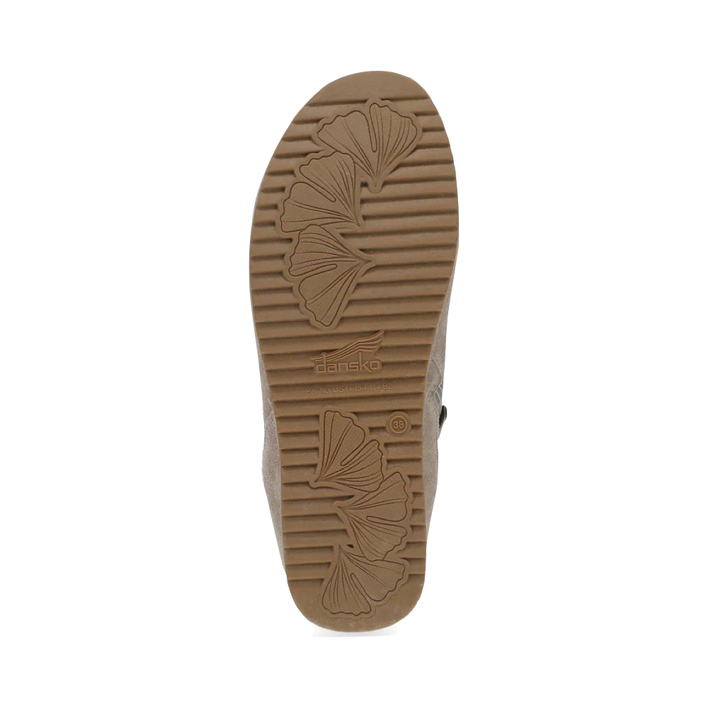 Bottom view of Dansko Muriel Side Zip Suede Shootie for women.