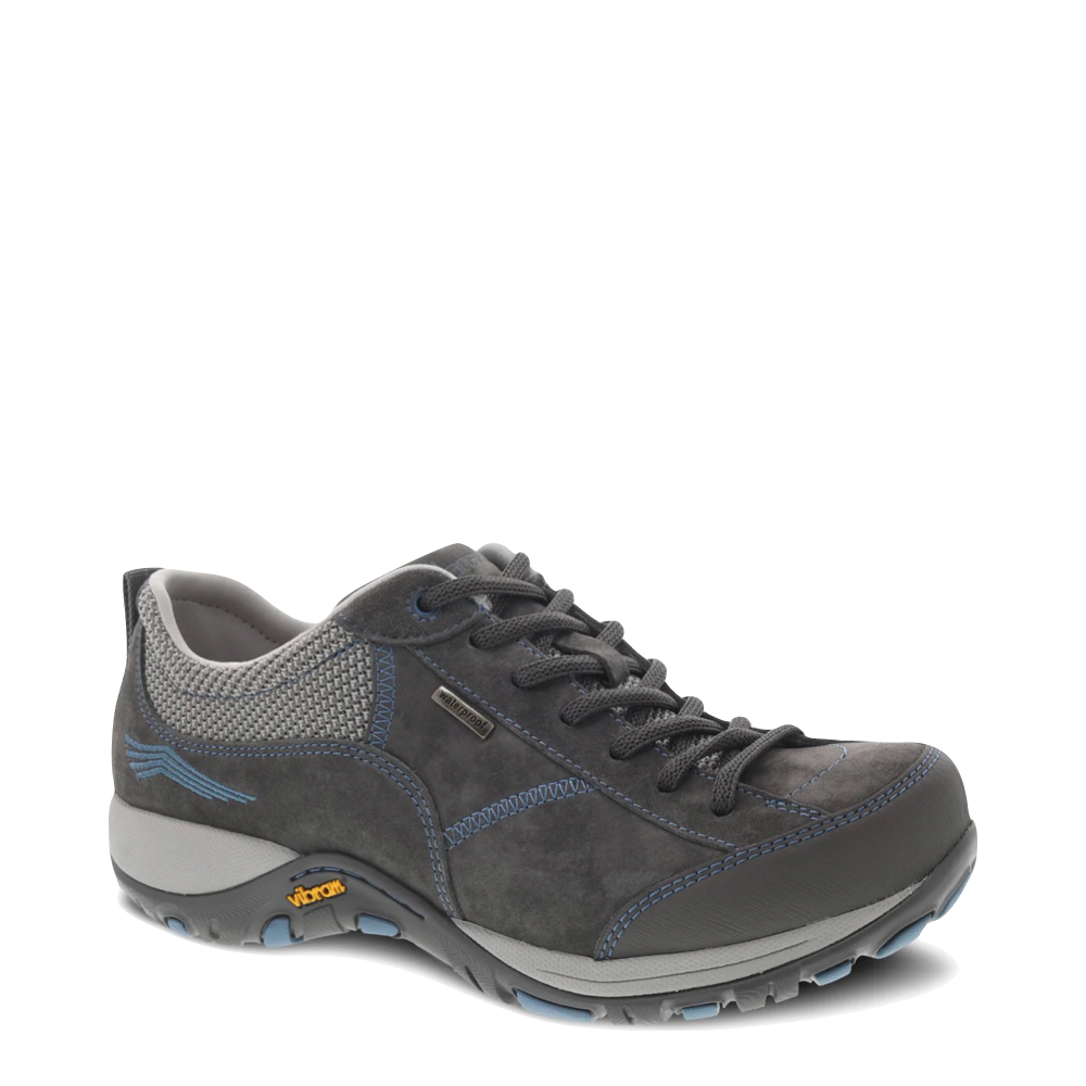 Mudguard and Toe view of Dansko Paisley Waterproof Lace for women.