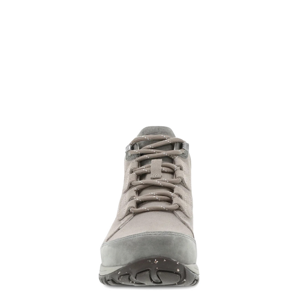 Dansko Women's Pearla Burnished Suede Waterproof Lace Boot in Stone