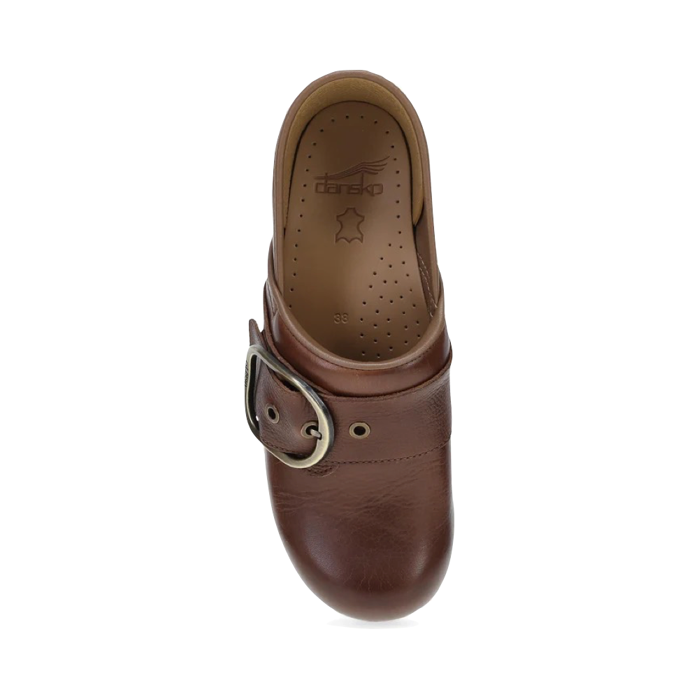 Top-down view of Dansko Pearson Buckle Clog for women.
