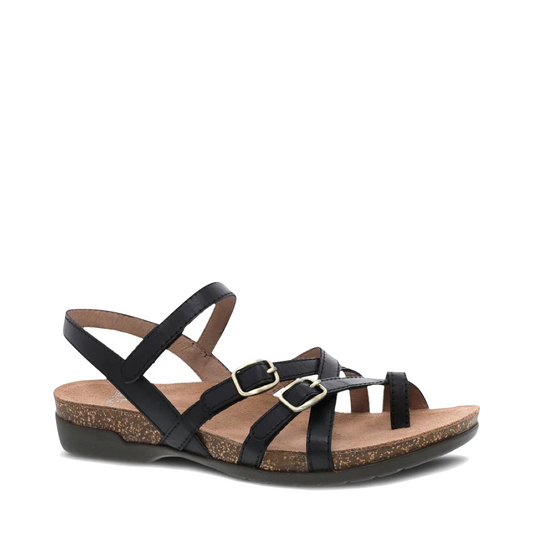 Side (right) view of Dansko Roslyn Strappy Leather Sandal for women.