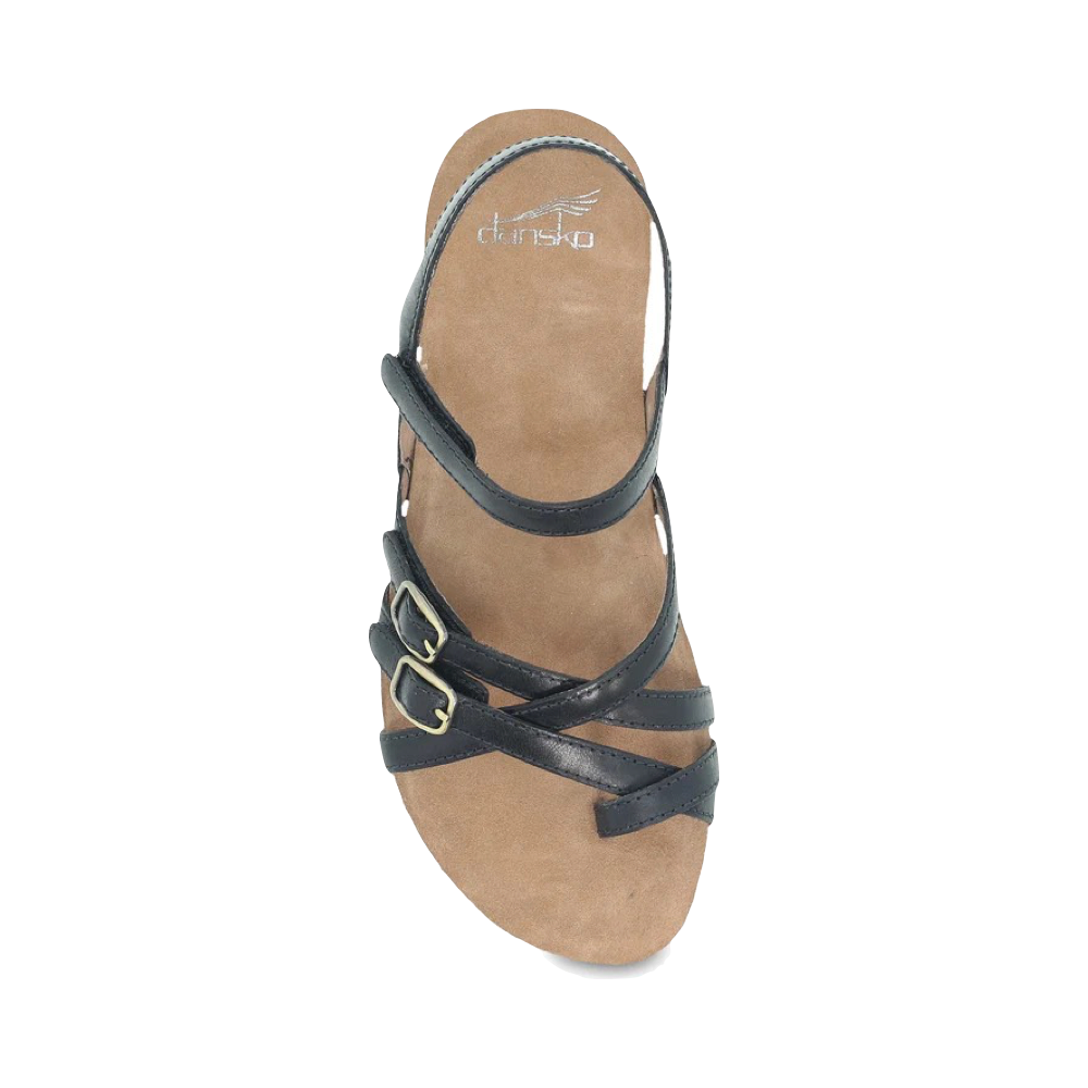 Top-down view of Dansko Roslyn Strappy Leather Sandal for women.