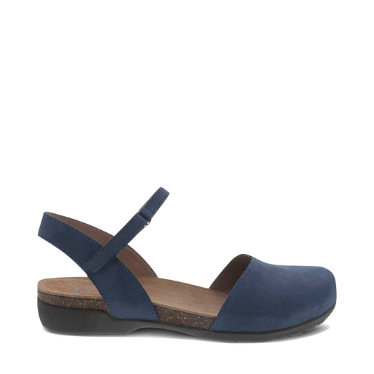 Side (right) view of Dansko Rowan Closed Toe Sandal for women.