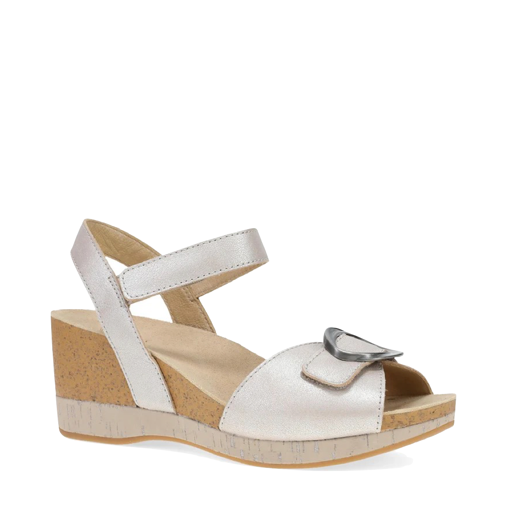 Side (right) view of Dansko Stella Wedge Sandal for women.