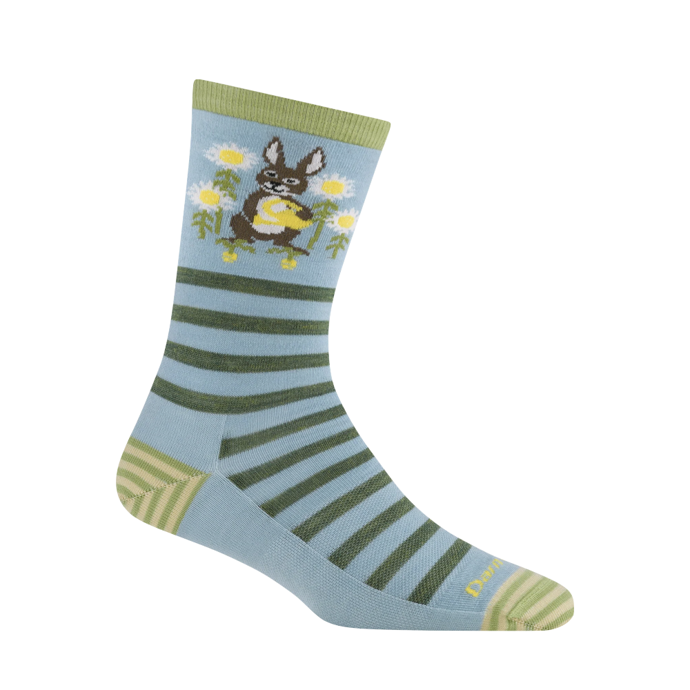 Side (right) view of Darn Tough Animal Haus Crew Lightweight Lifestyle Socks.