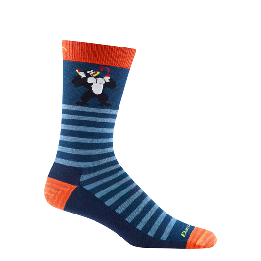 Side (right) view of Darn Tough Animal Haus Crew Lightweight Lifestyle Sock for men.