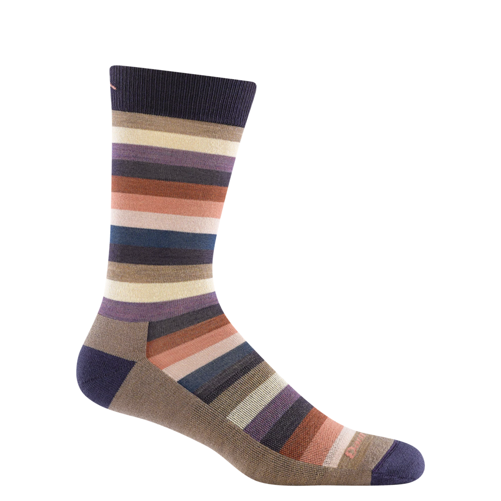 Side (right) view of Darn Tough Merlin Crew Lightweight Lifestyle sock for men.