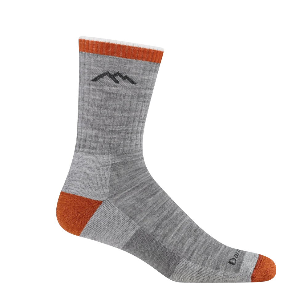 Side (right) view of Darn Tough Micro Midweight Crew Hiking Socks for men.