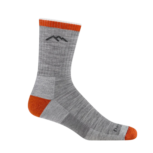 Side (right) view of Darn Tough Micro Midweight Crew Hiking Socks for men.