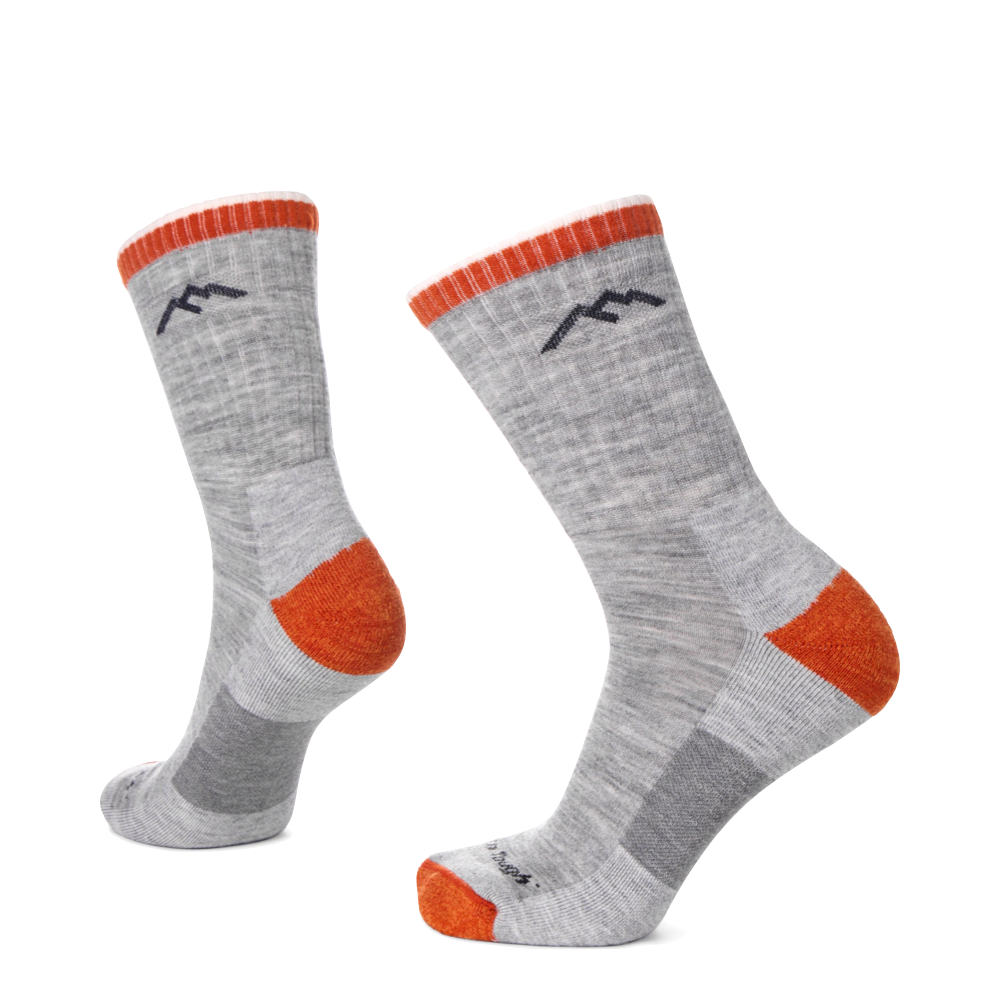 Side (left) view of Darn Tough Micro Midweight Crew Hiking Socks for men.