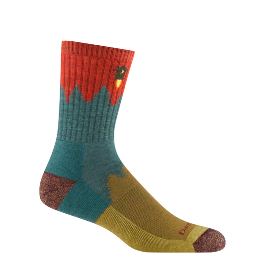 Side (right) view of Darn Tough Number 2 Micro Crew Midnight Hiking Sock for men.