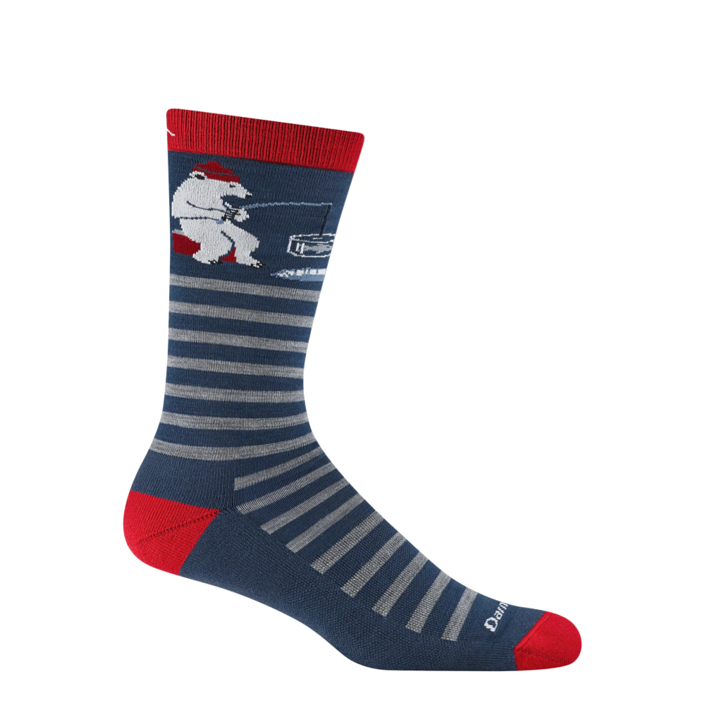 Side (right) view of Darn Tough Wild Life Crew Lightweight Lifestyle Socks for men.