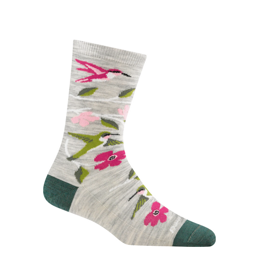 Side (right) view of Darn Tough Birds of a Feather Crew Lightweight Lifestyle Sock for women.