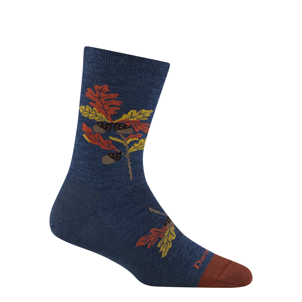 Side (right) view of Darn Tough Blossom Crew Lightweight Lifestyle Socks for women.