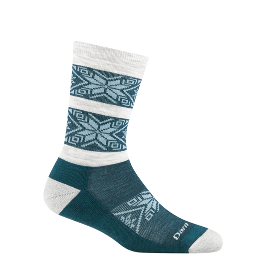 Side (right) view of Darn Tough Elsa Crew Lightweight Lifestyle Socks for women.