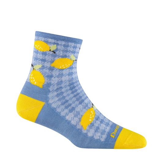 Side (right) view of Darn Tough Fruit Stand Shorty Lightweight Lifestyle Sock for women.