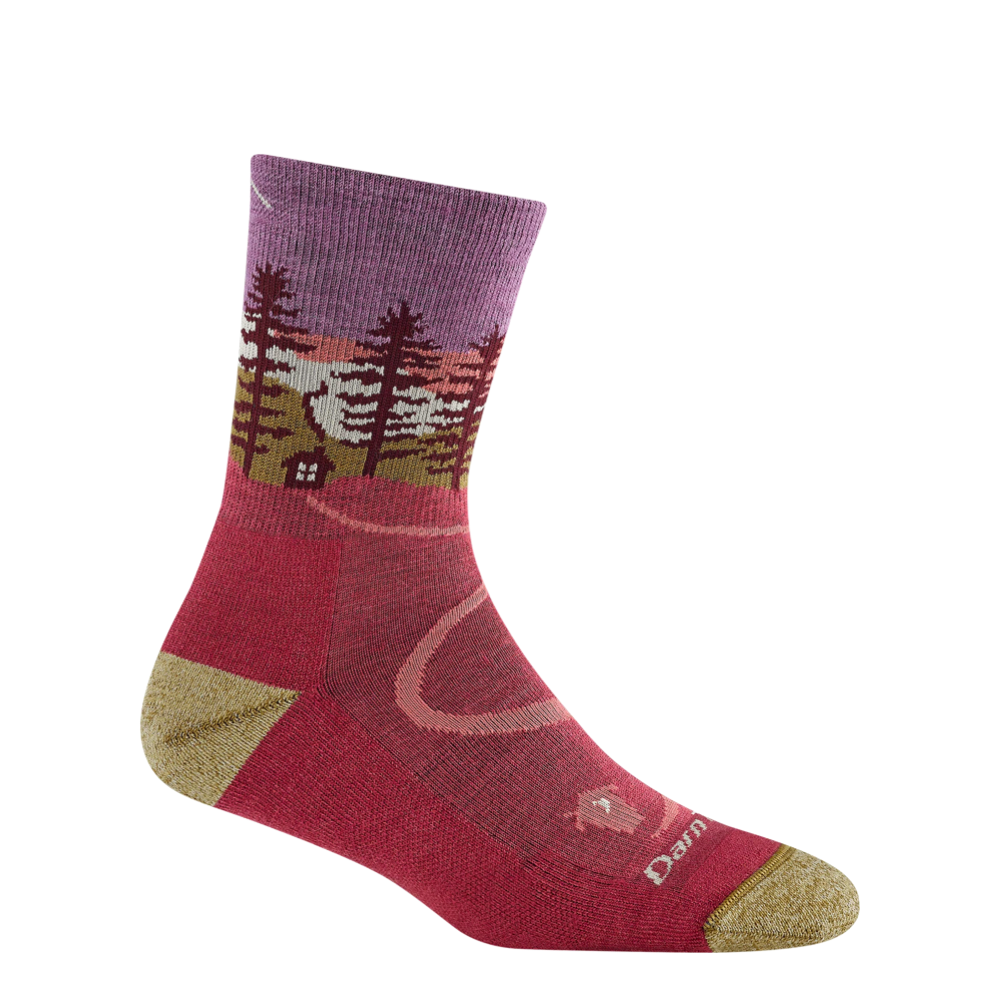 Side (right) view of Darn Tough Northwoods Micro Crew Midweight Hiking Socks for women.