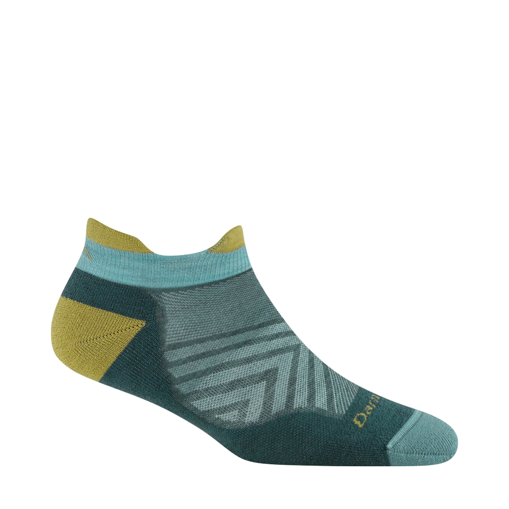 Side (right) view of Darn Tough Women's Run No Show Tab Ultra Lightweight Running Sock for women.