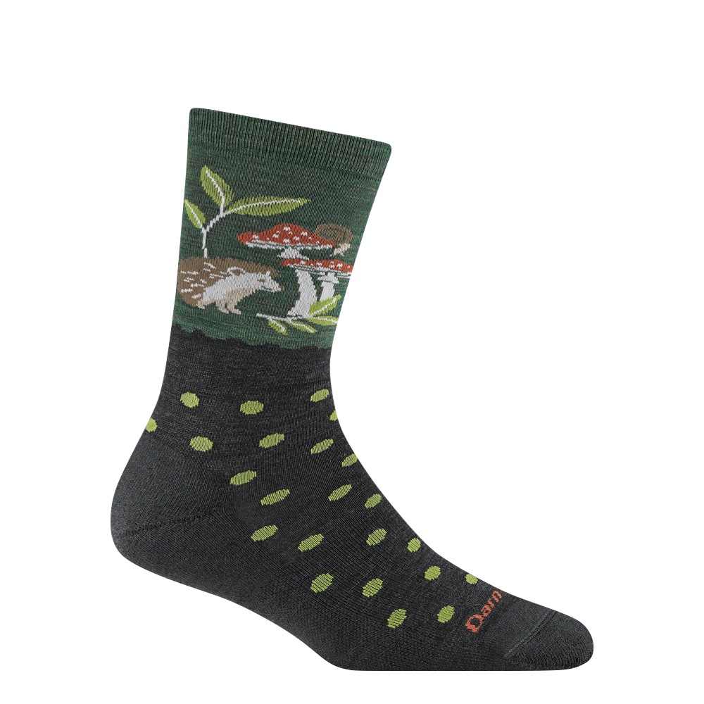 Side (right) view of Darn Tough Wild Life Crew Lightweight Lifestyle Socks for women.