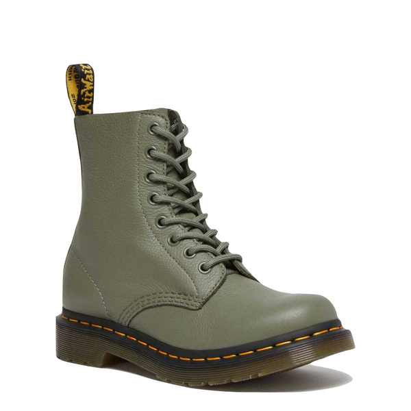 Dr. Martens Women's 1460 8 Eye Pascal Leather Lace Boot in Khaki Green