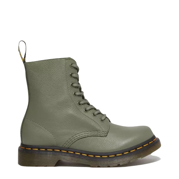 Dr. Martens Women's 1460 8 Eye Pascal Leather Lace Boot in Khaki Green