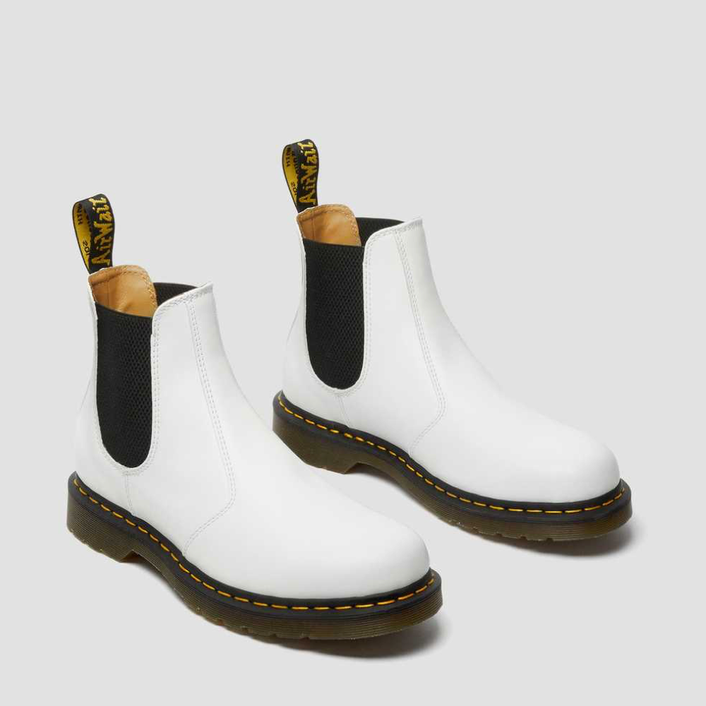 Dr. Martens Women's 2976 Chelsea Softy T Pull On Leather Boot in White