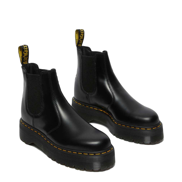 Dr. Martens Women's 2976 Platform Smooth Leather Chelsea Boot in Black