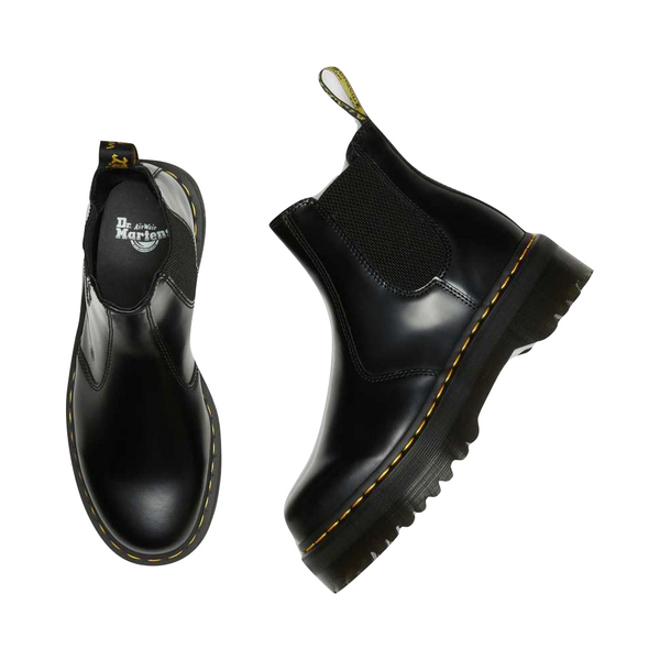 Dr. Martens Women's 2976 Platform Smooth Leather Chelsea Boot in Black