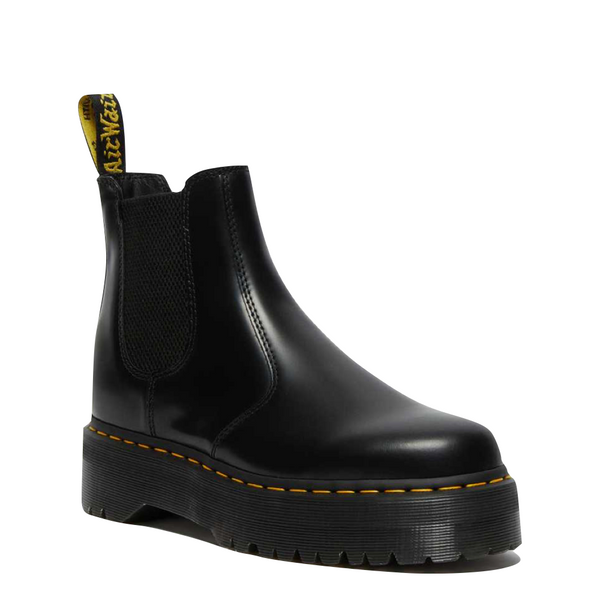Dr. Martens Women's 2976 Platform Smooth Leather Chelsea Boot in Black