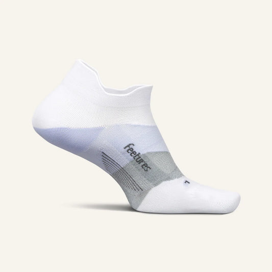 Feetures Elite Ultra Light Tab Sock in White Lilatech