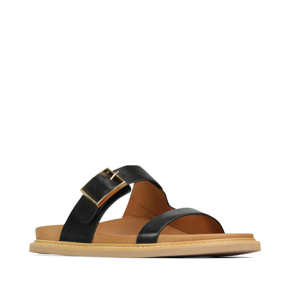 Toe view of EOS Dedra Leather Slide Sandal for women.