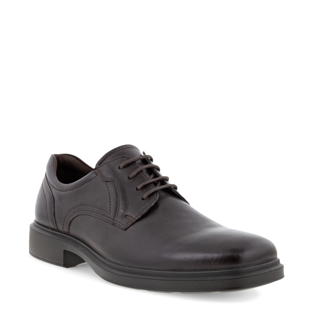 Mudguard and Toe view of Ecco Helsinki 2 Plain Toe Tie Shoe for men.