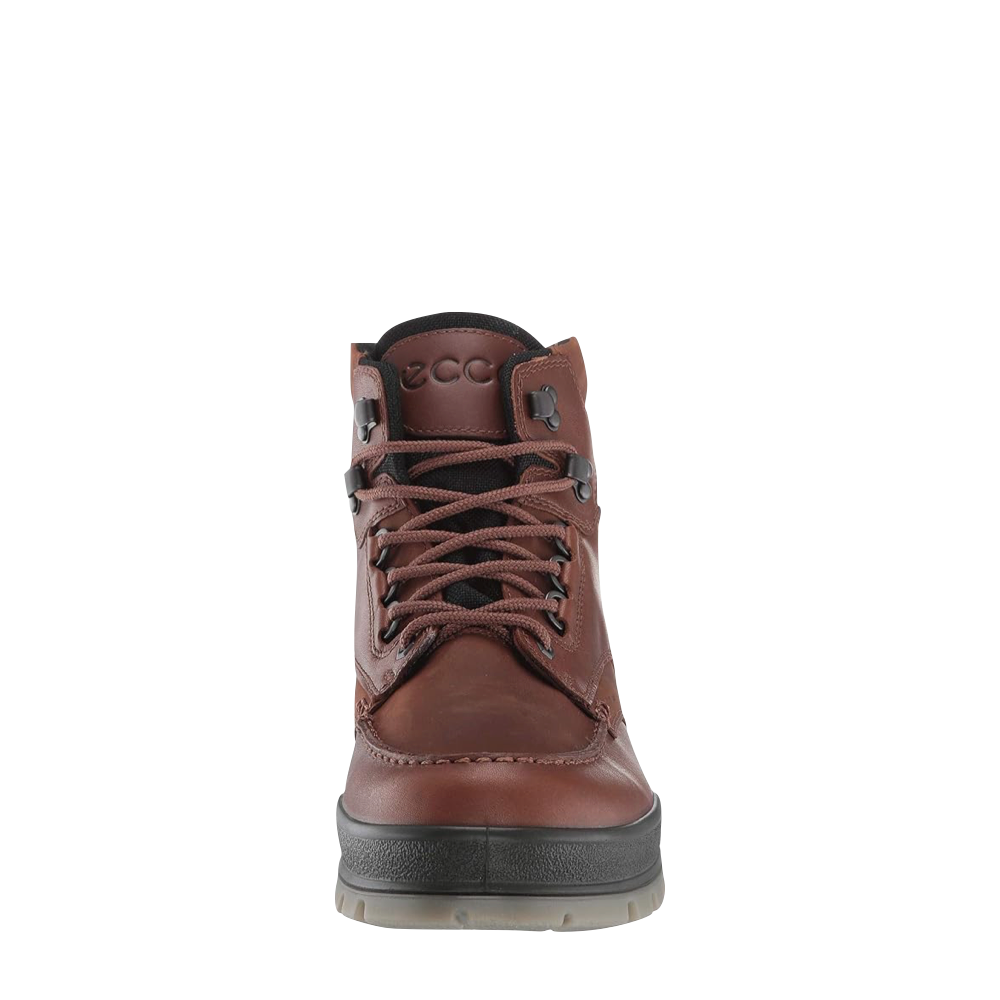 Front view of Ecco Leather Gore-Tex Mid-Cut Track 25 Boot for men.