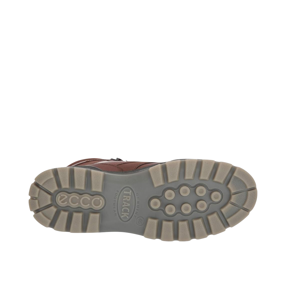 Bottom view of Ecco Leather Gore-Tex Mid-Cut Track 25 Boot for men.