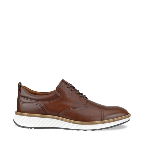 Ecco Men's ST.1 Hybrid Cap Toe Derby Lace in Cognac