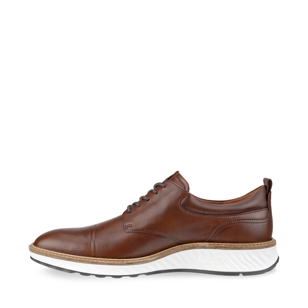 Ecco Men's ST.1 Hybrid Cap Toe Derby Lace in Cognac