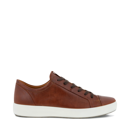 Side (right) view of Ecco Soft 7 City Leather Sneaker for men.