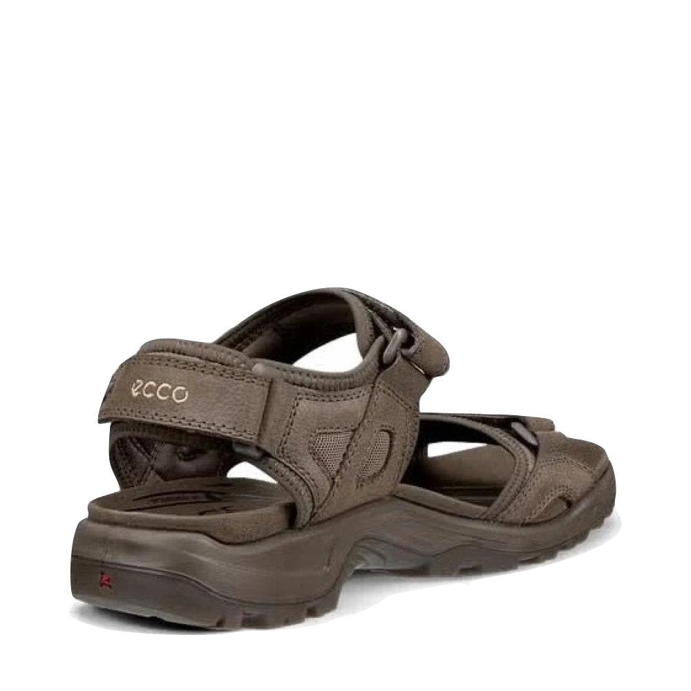 Heel view of Ecco Yucatan Sandals for men.