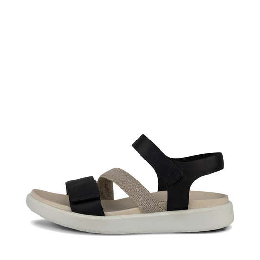 Side (left) view of Ecco Flowt 2 Band Sandal for women.