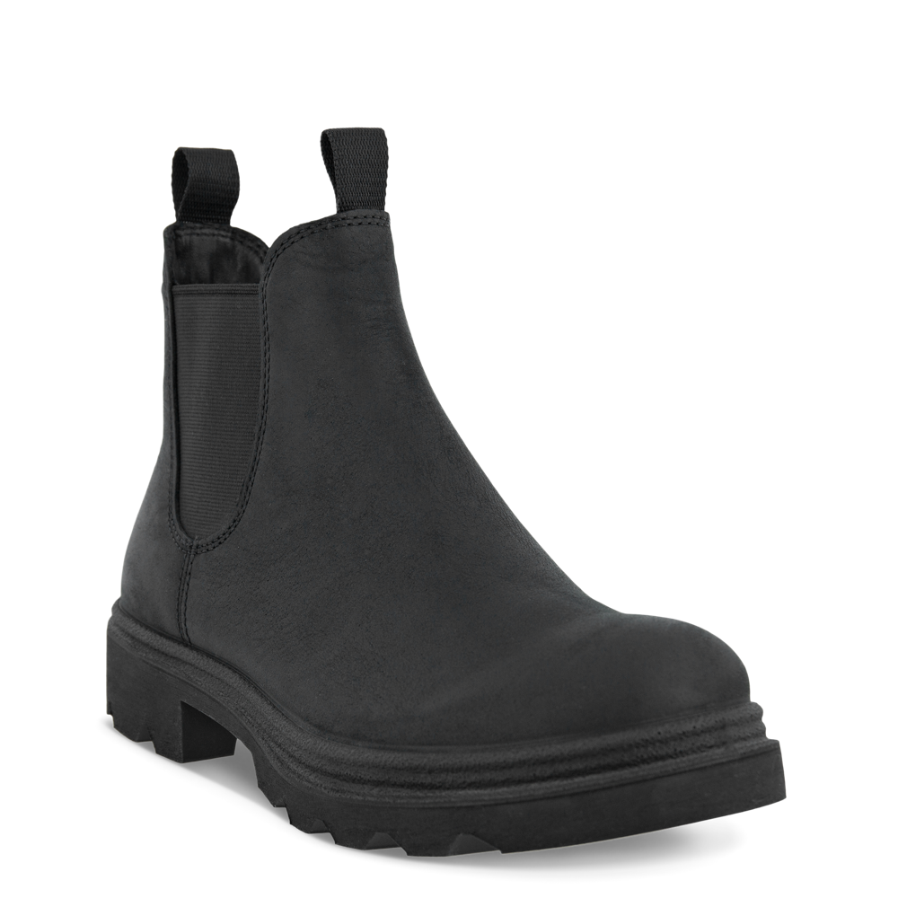 Ecco Women's Grainer Leather Pull On Chelsea Boot (Black)
