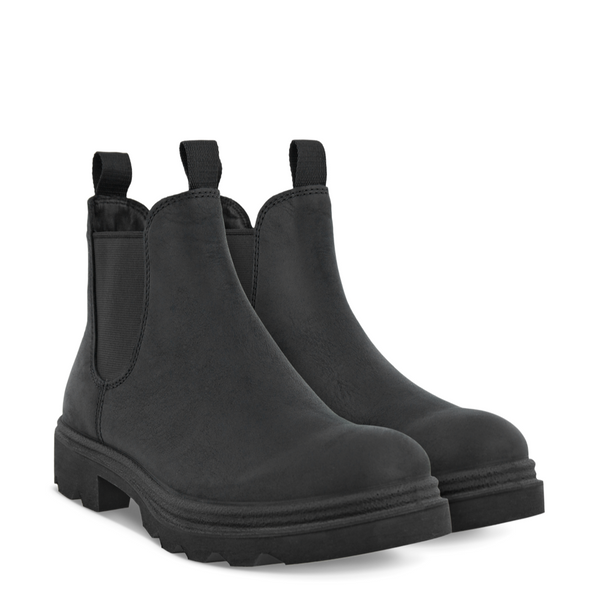 Ecco Women's Grainer Leather Pull On Chelsea Boot (Black)