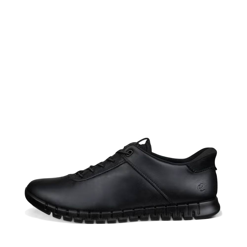Side (left) view of Ecco Gruuv Lite Leather Lace Sneaker for women.