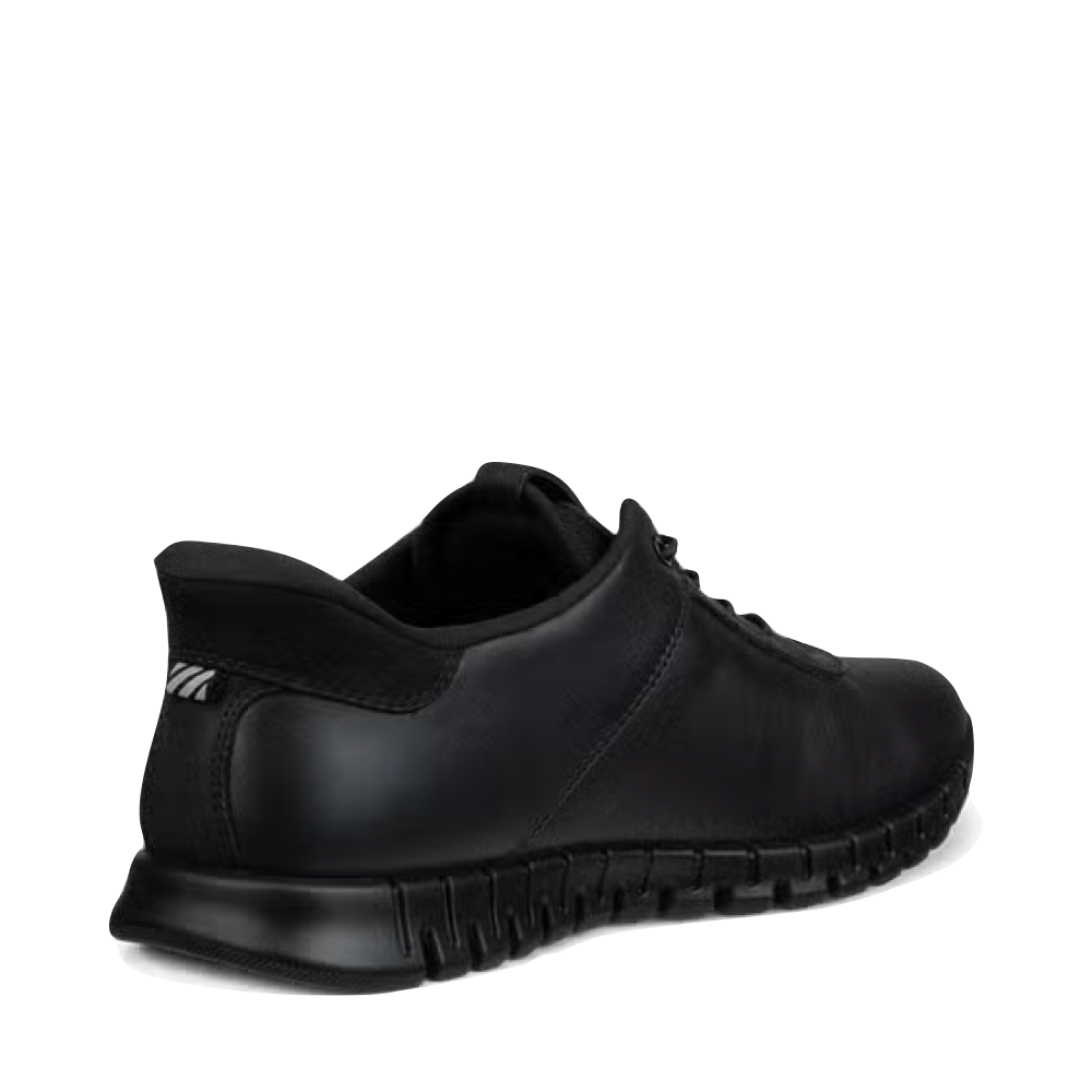 Heel view of Ecco Gruuv Lite Leather Lace Sneaker for women.