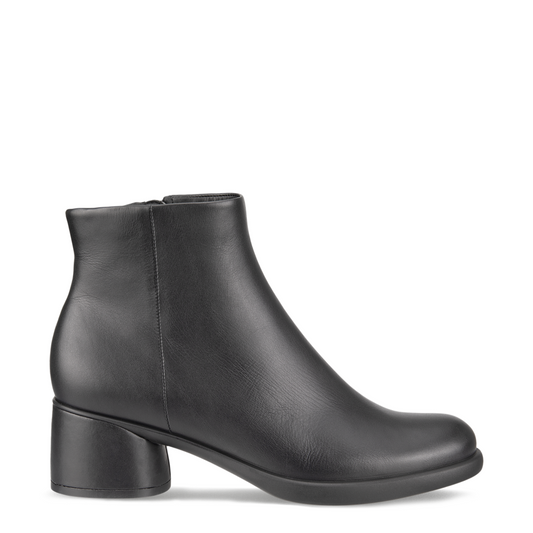Ecco Women's Sculpted LX 35 Leather Side Zip Ankle Boot in Black
