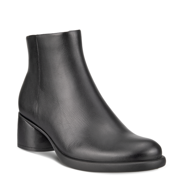 Ecco Women's Sculpted LX 35 Leather Side Zip Ankle Boot in Black